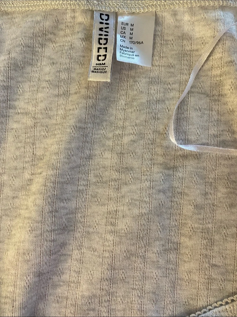 H&M Light Heather Gray Short Sleeve Sleep Chemise